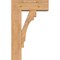 Ekena Millwork Merced Block Smooth Bracket w/ Offset Brace, Western Red Cedar, 7 1/2"W x 20"D x 32"H BKT0806X20X32MRC05SWR - alternate 2